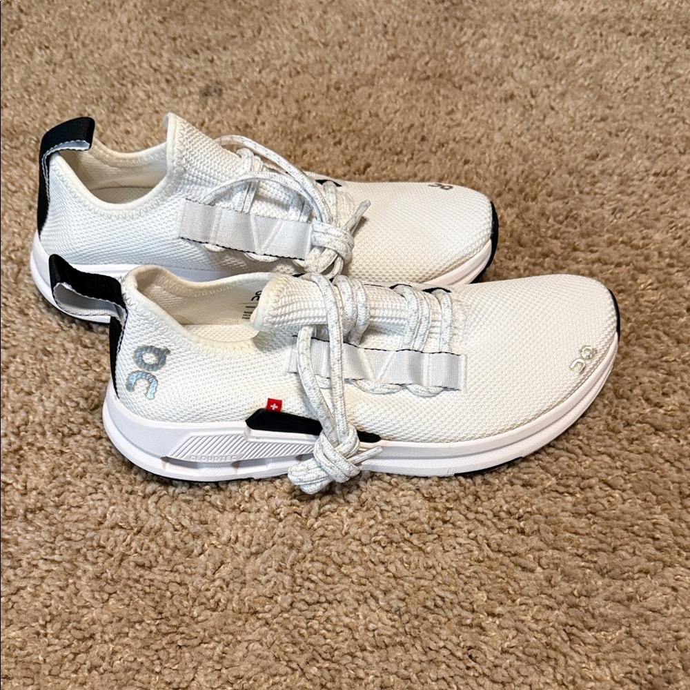 On Running Women's White and Black Athletic Shoes